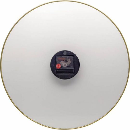 Nextime Marble Αθόρυβο Ρολόι Τοίχου Γυάλινο Λευκό Ø40cm
