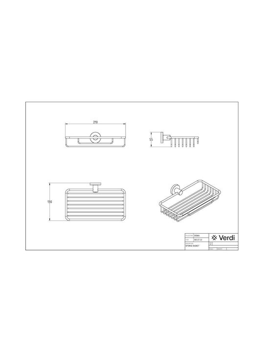 Verdi Sigma De perete Suport pentru burete Inox Chrome