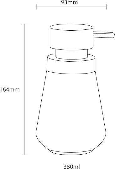 Sealskin Conical Дозатор от Порцелан Черен 400мл