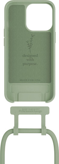 Woodcessories Back Cover with Strap Green (iPhone 14 Pro Max)