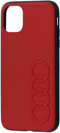 Audi Back Cover Δερμάτινο Κόκκινο (iPhone 11 Pro Max)