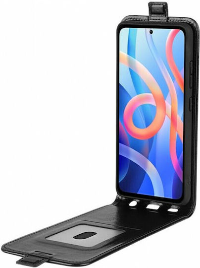 Erbord Vertical Flip Δερματίνης Μαύρο (Poco M4 Pro 5G / Redmi Note 11s 5G)