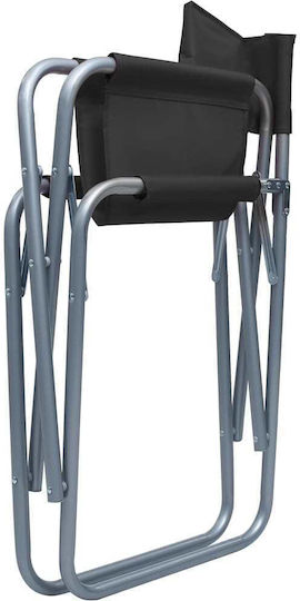 vidaXL Director's Chairs 2pcs Director's Chair Beach Black 48x57x79cm Set of 2pcs
