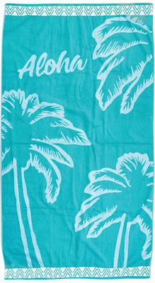 Flamingo Fenix Beach Towel Cotton Light Blue 160x86cm.