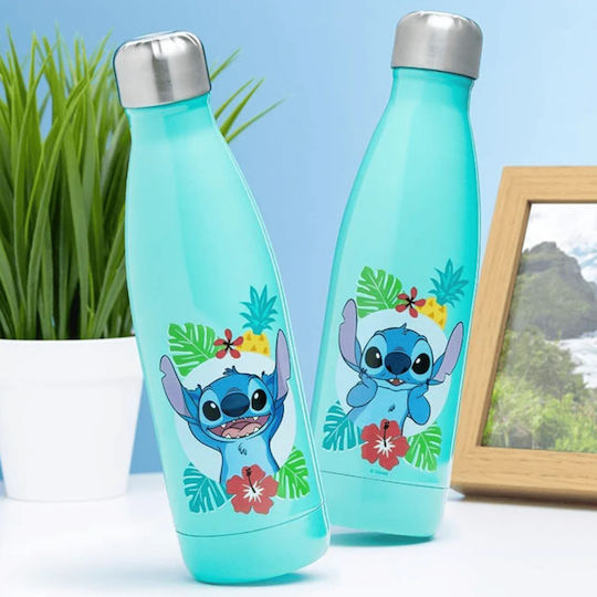 Paladone Disney Classics Παιδικό Παγούρι Lilo & Stitch Αλουμινίου με Βιδωτό Καπάκι Non Spill 500ml (Διάφορα Σχέδια/Χρώματα)