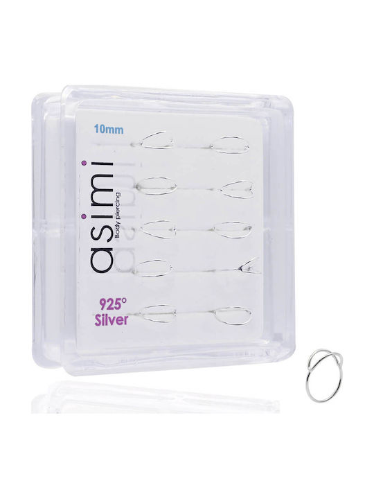 Asimi Body Piercing Единична Сребърна Обица Халка