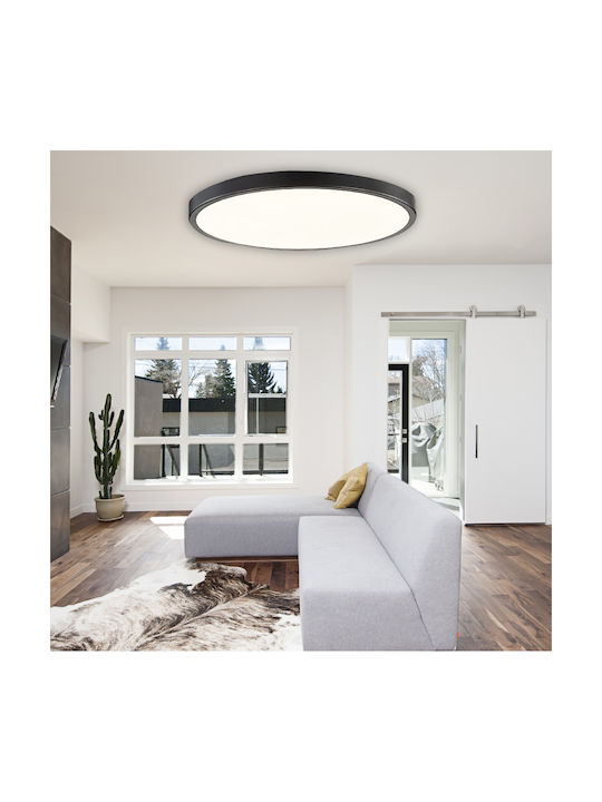 Inlight Ceiling Mount Light 60cm Black with Integrated LED