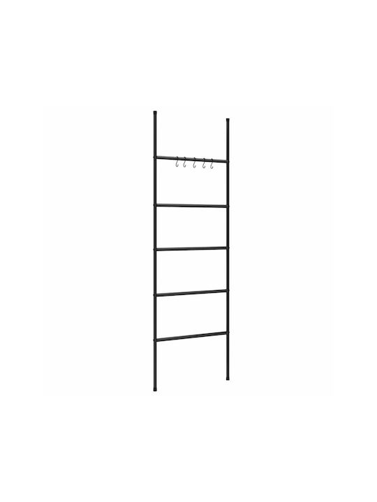 vidaXL Floor Standing Bathroom Ladder with 5 Positions Black