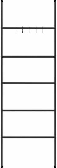 vidaXL Σκάλα Μπάνιου 5 Θέσεων Δαπέδου ​58x175cm Μαύρη