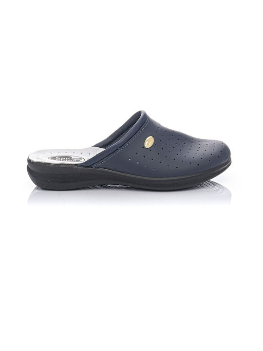 Sunshine 121 Leather Anatomic Clogs Blue