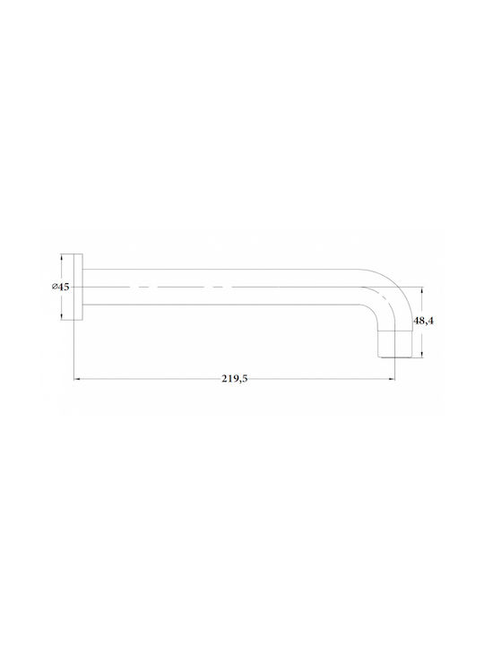 Sparke Gilda 09 Built-in Faucet Spout for Shower 1 Exit Black