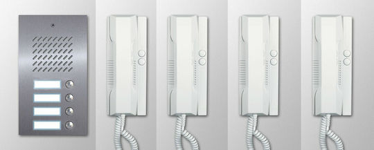 CTC Prestige Kabelloses Audio-Gegensprechanlage Set Silber