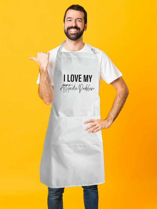 Koupakoupa Küchenschürze Weiß KP_9572_APRON-BBQ-ADULT 1Stück