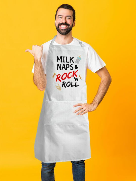 Koupakoupa Ποδιά Κουζίνας Λευκή KP_8147_APRON-BBQ-ADULT