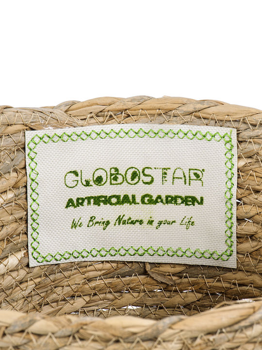 GloboStar Santorini Übertopf Makramee Beige mit Gestell 20x20x20εκ.