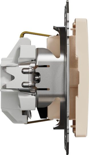 Schneider Electric Sedna Design Μονή Χωνευτή Πρίζα Ρεύματος Μπεζ