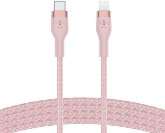 Belkin BoostCharge Flex Pro USB-C to Lightning Cable 15W Pink 1m (CAA011BT1MPK)