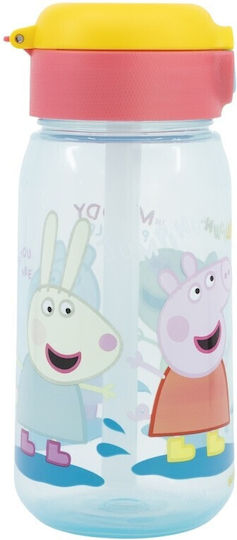 Stor Peppa Pig Kids Water Bottle Peppa Pig Plastic with Straw 510ml