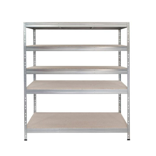 AR Shelving Rafiera Dexion Galvanized 150x45x180cm With 5 Shelves Total Load Capacity 1500kg