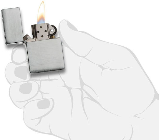 Zippo Αναπτήρας Flamme Winddicht in Silber Farbe Replica 1935