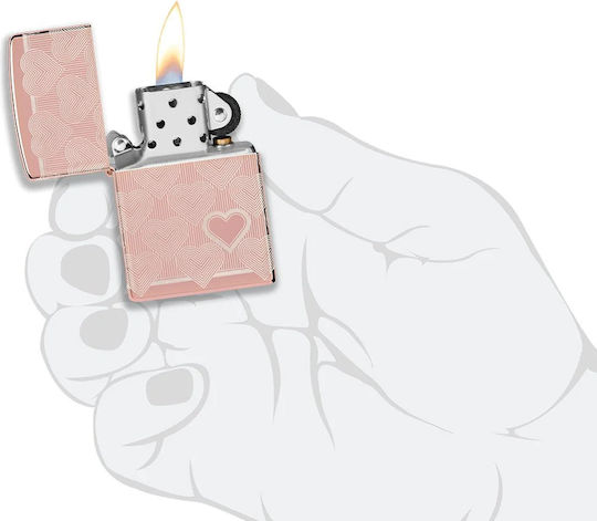 Zippo Ангажимент Пламък Ветроустойчив Heart Design