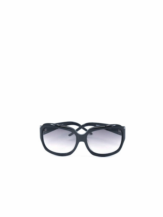 Gianfranco Ferre Women's Sunglasses with Black Plastic Frame and Gray Gradient Lens FF676 01