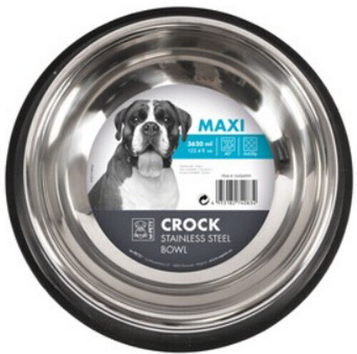 M-Pets Ανοξείδωτο Μπολ Φαγητού & Νερού για Σκύλο 1.56lt σε Ασημί Χρώμα