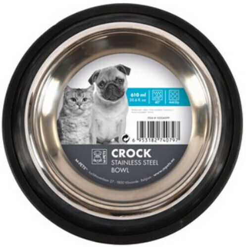 M-Pets Ανοξείδωτο Μπολ Φαγητού & Νερού για Σκύλο 2.36lt σε Ασημί Χρώμα