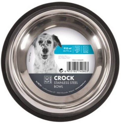 M-Pets Ανοξείδωτο Μπολ Φαγητού & Νερού για Σκύλο 2.36lt σε Ασημί Χρώμα