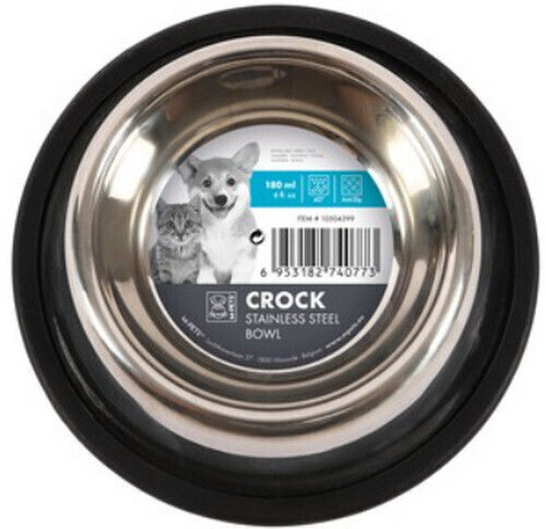 M-Pets Ανοξείδωτο Μπολ Φαγητού & Νερού για Σκύλο 2.36lt σε Ασημί Χρώμα
