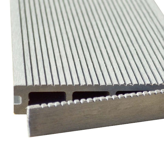 Showood WPC Cap for Garden Flooring Light Grey 15x2.5cm