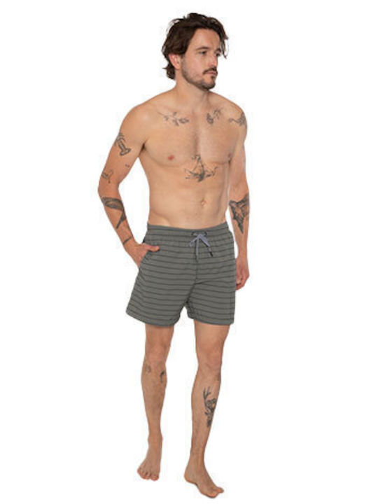 Men's Swimwear Shorts Gray Striped