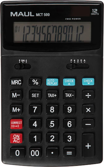 Maul Maul MCT 500 Калкулатор Счетоводство 12 Цифри в Черен Цвят 1бр