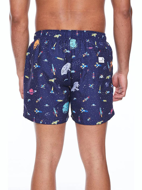 Boardies Men's Swimwear Shorts Navy Blue with Patterns