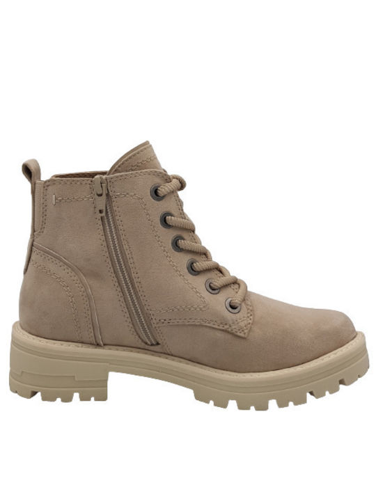 Jana Women's Combat Boots Beige