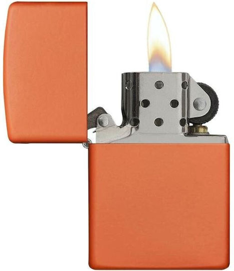 Zippo Класическа Ветроустойчива Запалка с Пламък в Оранжев Цвят