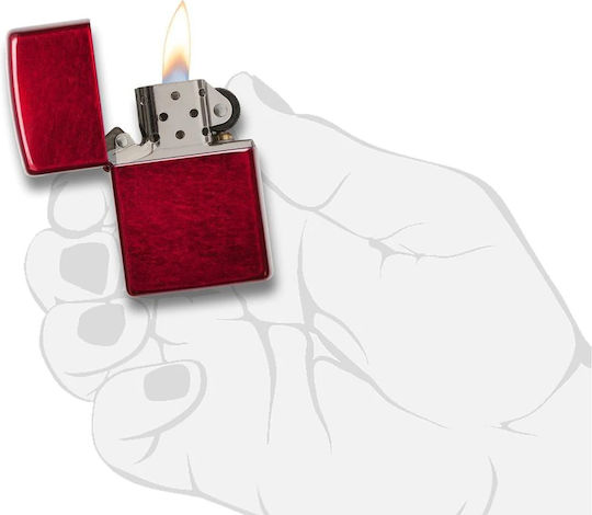 Zippo Reg Windproof Flame Lighter In Red Colour