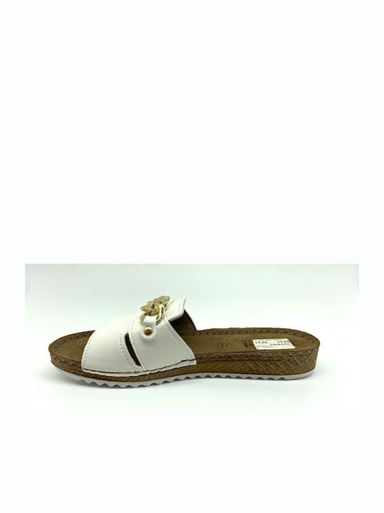 Women's Flat Sandals Anatomic in White Color