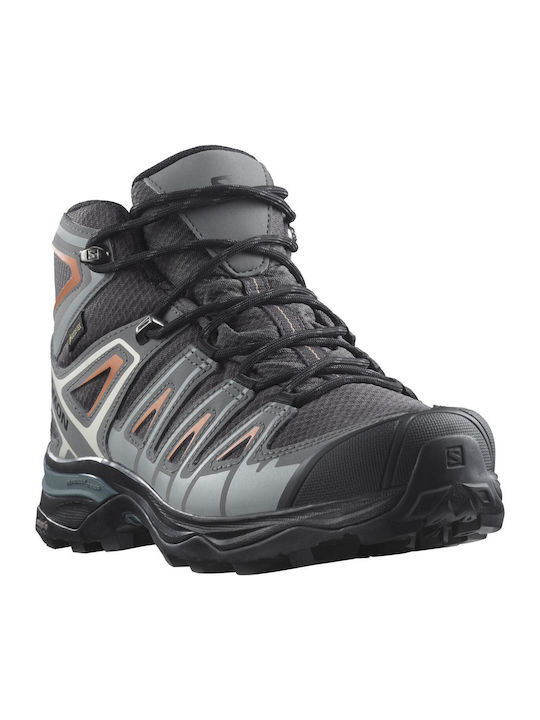 Salomon X Ultra Pioneer Mid GTX Women's Hiking Waterproof Boots With Gore-Tex Membrane Gray