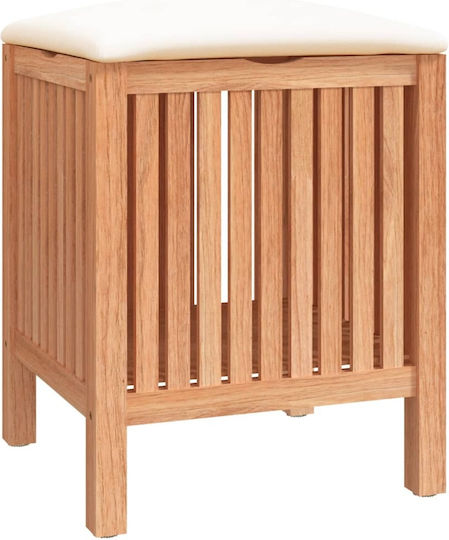 Stool For Living Room With Storage Space Brown 40.5x40x52cm Stool For Living Room With Storage Space Brown 40.5x40x52cm