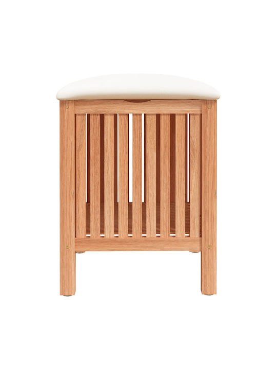Stool For Living Room With Storage Space Wooden Brown 40.5x40x52cm