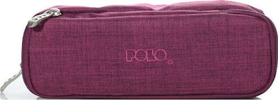 Polo Fabric Violet Pencil Case Duo with 1 Compartment