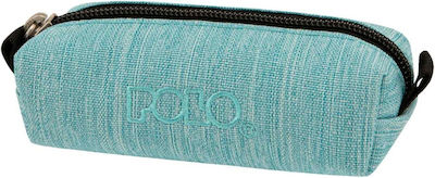 Polo Wallet Jean Pencil Case Barrel with 1 Compartment Baby Blue