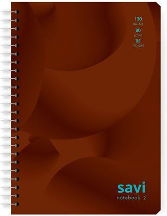 The Penwest Company Spiral Notebook Ruled B5 60 Sheets 2 Subjects 1pcs (Μiscellaneous colours)