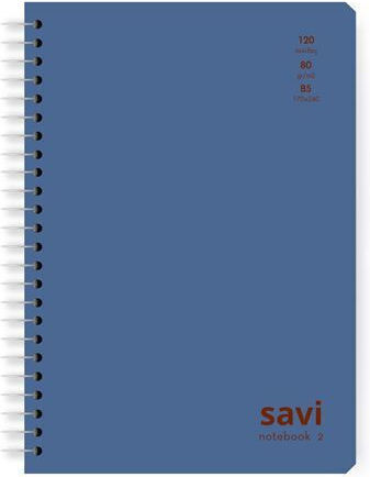 The Penwest Company Spiral Notebook Ruled B5 60 Sheets 2 Subjects 1pcs (Μiscellaneous colours)
