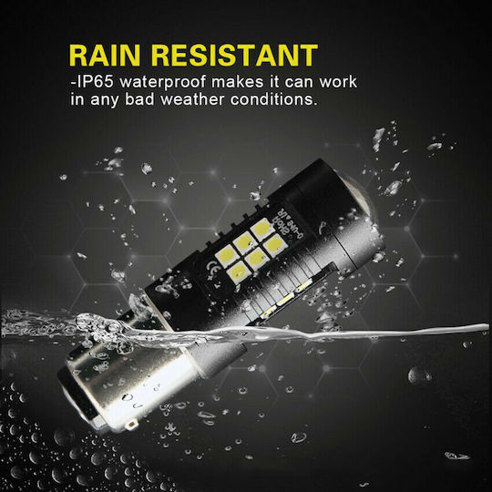 Lamps Car & Motorcycle P21W-BA15S-1156 LED Cold White 12-24V 9W 1pcs