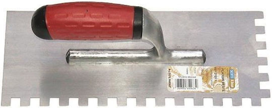 L' Outil Parfait Tile Spatula Metallic Serrated 280x120mm with Plastic Handle with Tooth 15x15mm 2120115