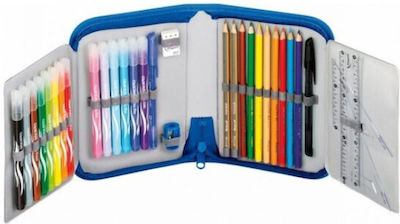 Maped Tatoo Ζούγκλα Pencil Case Full with 1 Compartment Blue