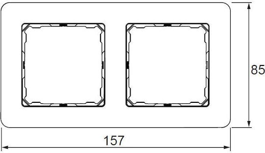 Schneider Electric Sedna Switch Frame 2 Positions in White Color SDD360802