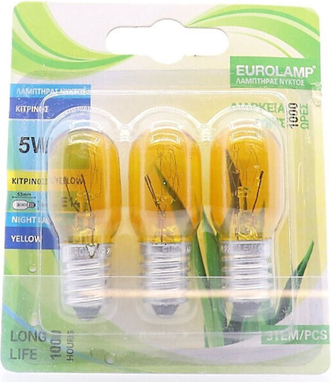 Eurolamp Night Light Bulb 3 pieces 5W for Socket E14 3pcs